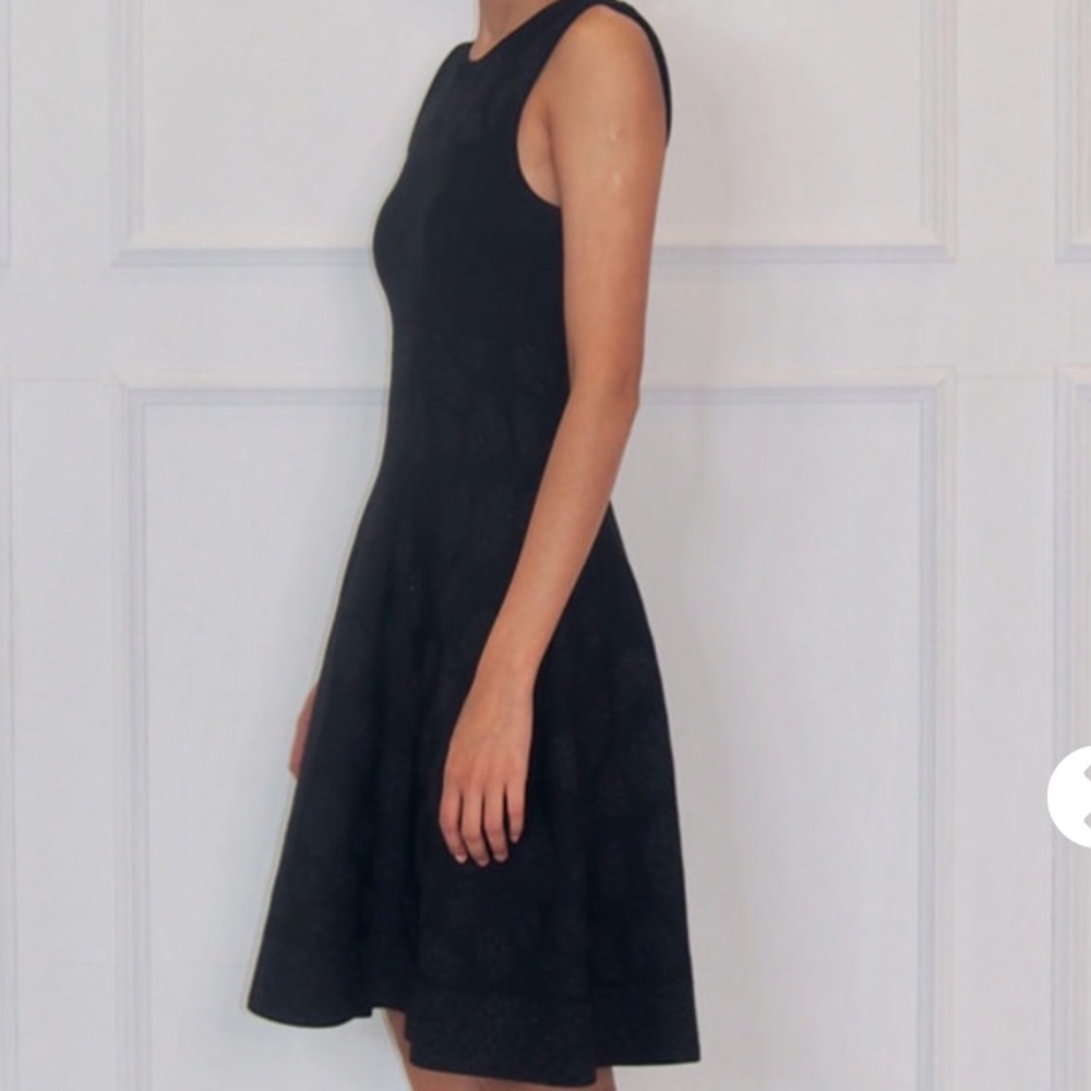 ISSA Black Fit & Flare Dress - Picture 3 of 9